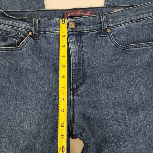 Gloria Vanderbilt Amanda Womens 14 Short 35x27 Straight Leg Blue Jeans High Rise - Picture 13 of 15